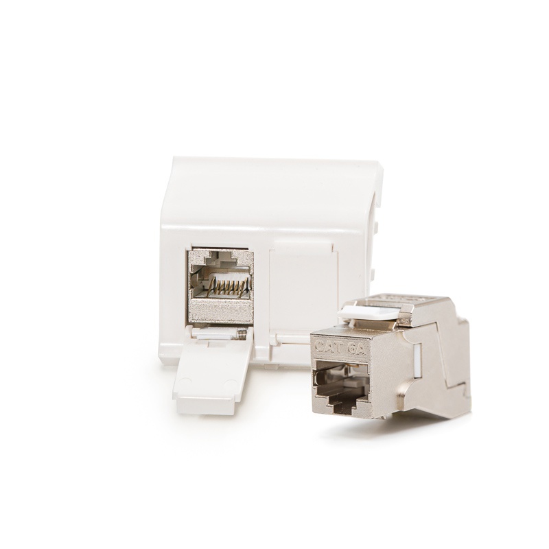 Keline LM 45x45 fali aljzat, Kategória 6A, 2xRJ45/s, csatlakozóval