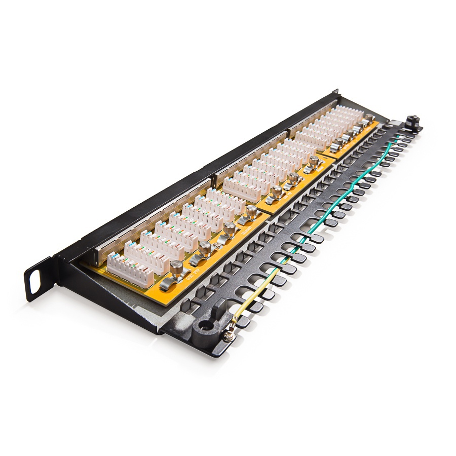 Keline patch panel KOMPAKT HD, Kategória 6, 24xRJ45/s, 0,5U