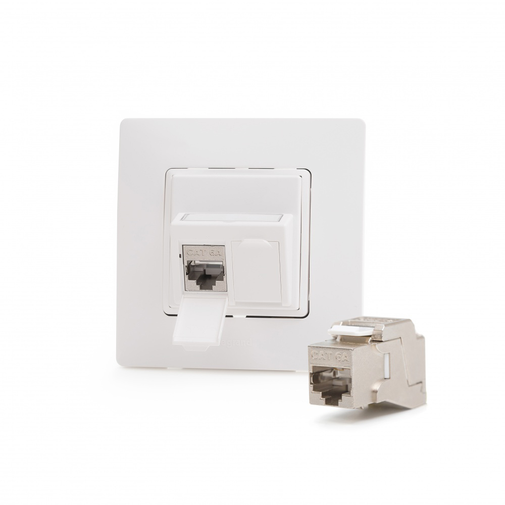 Keline LN fali aljzat, Kateg&oacute;ria 6A, 2xRJ45/s, csatlakoz&oacute;val