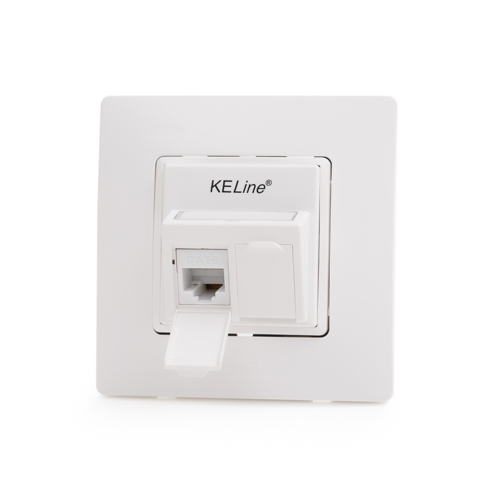 Keline Legrand® NiloeTM kompatibilis fali aljzat, Kategória 5E, 2xRJ45/u, csatlakozóval