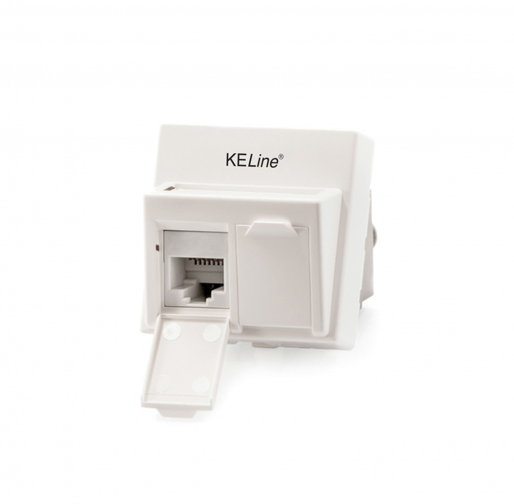 Keline Modulo45 padlódobozba / csatornába telepíthető aljzat, Kategória 5E, 2xRJ45/u csatlakozóval