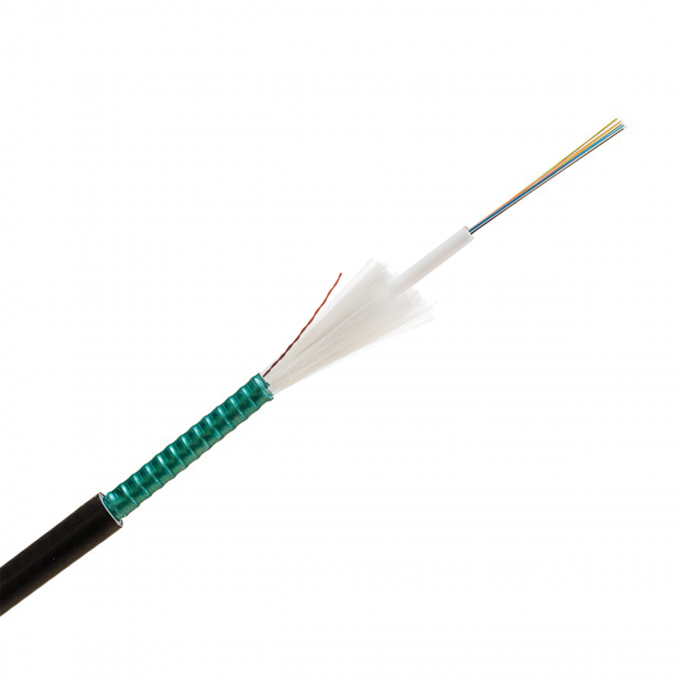 Keline 4-szálas, páncélozott egy csöves laza szerkezetű, Euroclass Dca - s2, d2, a1, OM1 multimode 62,5/125μm-ös optikai kábel