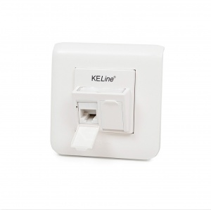 Keline Modulo45 süllyesztett falialjzat, Kategória 6, 2xRJ45/u csatlakozóval