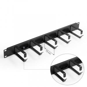 Keline 19&rdquo;-os f&eacute;sűs f&eacute;m patch rendező panel 73 mm-es gyűrűkkel